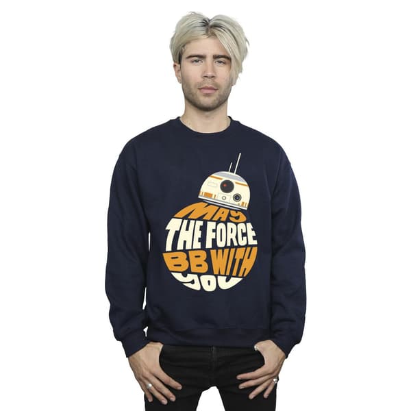 Star Wars Herr May The Force BB8 Sweatshirt S Marinblå Navy Blue S
