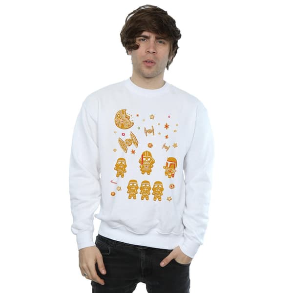 Star Wars Mens Gingerbread Empire Sweatshirt S Vit White S