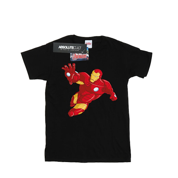 Marvel Girls Iron Man Enkel Bomull T-shirt 12-13 År Svart Black 12-13 Years