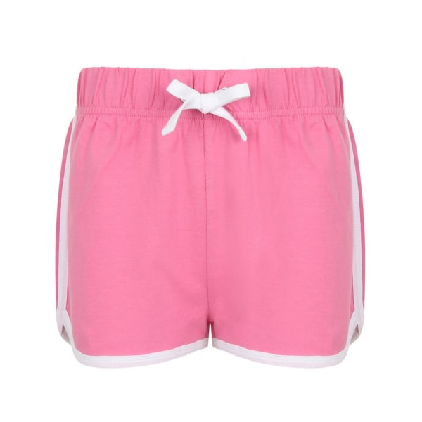 Skinni Minni barn/barn retro shorts 7-8 år ljusrosa/ Bright Pink/White 7-8 Years