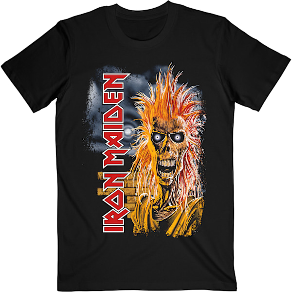 Iron Maiden Unisex Vuxen Första Album Spårlista V.3. Bakre Tryck Black S
