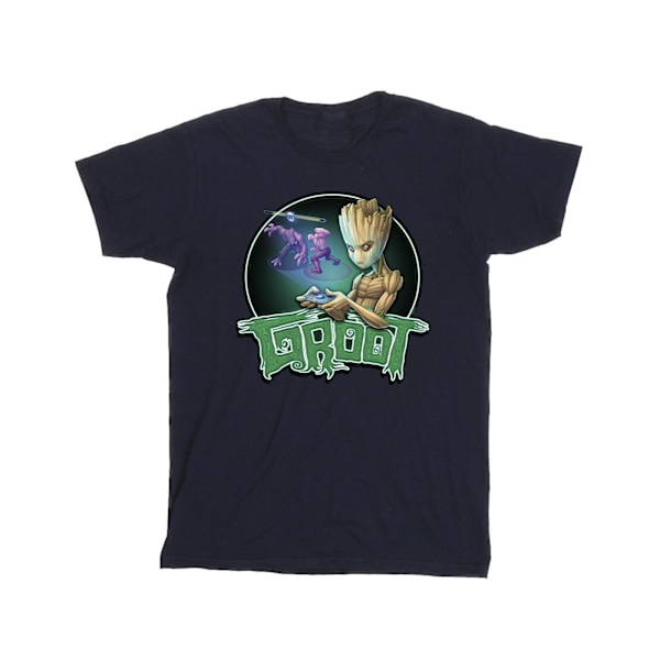 Marvel Girls Guardians Of The Galaxy Groot Gaming Ring Bomull T-shirt Navy Blue 5-6 Years