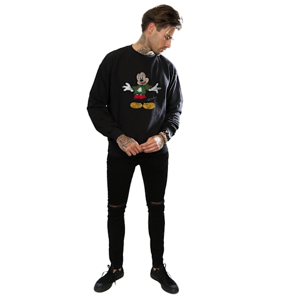 Disney Herr Mickey Mouse Jultröja Sweatshirt S Svart Black S