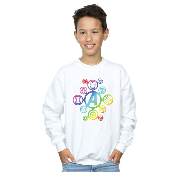 Marvel Boys Avengers Infinity War Rainbow Icons Sweatshirt 7-8 White 7-8 Years