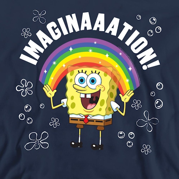 SvampBob Fyrkant Unisex Vuxen Imagination Sweatshirt S Marinblå Navy S