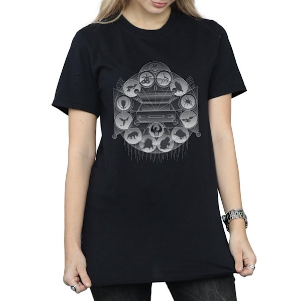 Fantastiska vidunder Kvinnor/Damer MACUSA Beasts Bomull Boyfriend T Black XXL