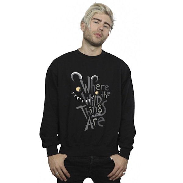 Where The Wild Things Are Herr Sweatshirt med Monster-logotyp M Svart Black M