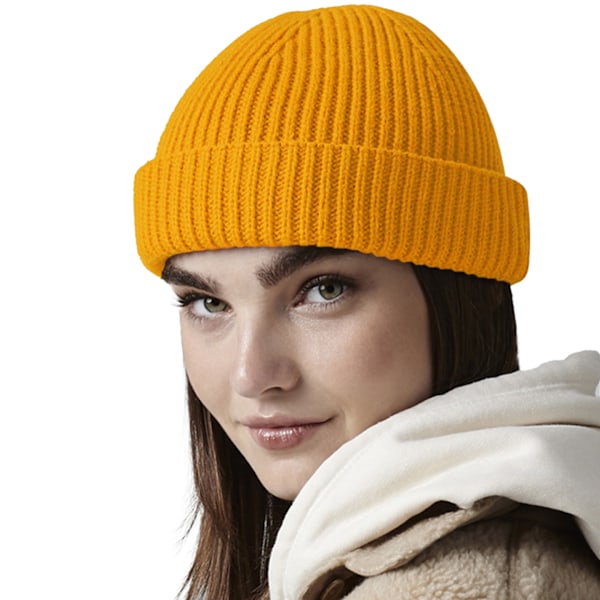 Beechfield Unisex Vuxen Återvunnen Harbour Beanie One Size Senap Mustard Yellow One Size