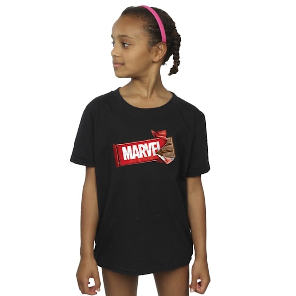 Marvel Universe Girls Marvel Choklad Bomull T-shirt 12-13 År Black 12-13 Years