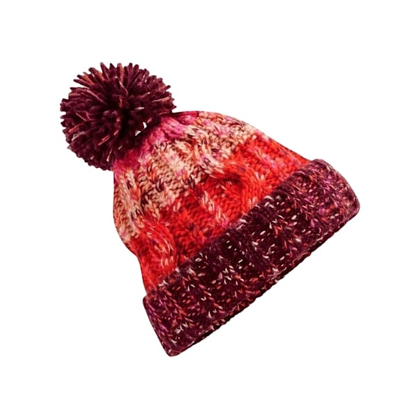 Beechfield Unisex Vuxen Korkdragare Stickad Pom Pom Mössa Hatt O Cherry Sherbet One Size