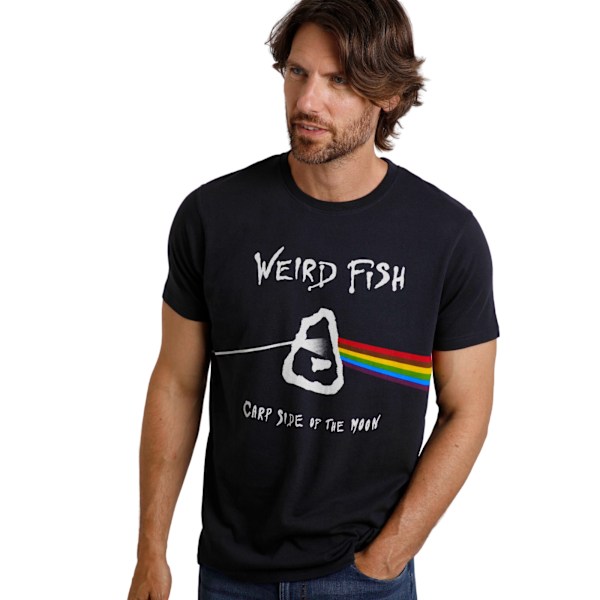 Weird Fish Carp Side Of The Moon Pink Floyd T-shirt XXL Na Navy XXL