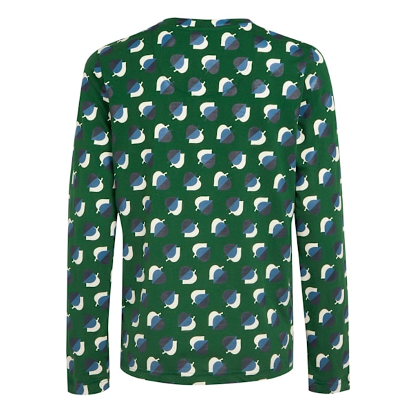 Regatta Dam/Kvinnor Orla Kiely Bladmönster Långärmad T-shirt Shadow Elm Emerald 12 UK