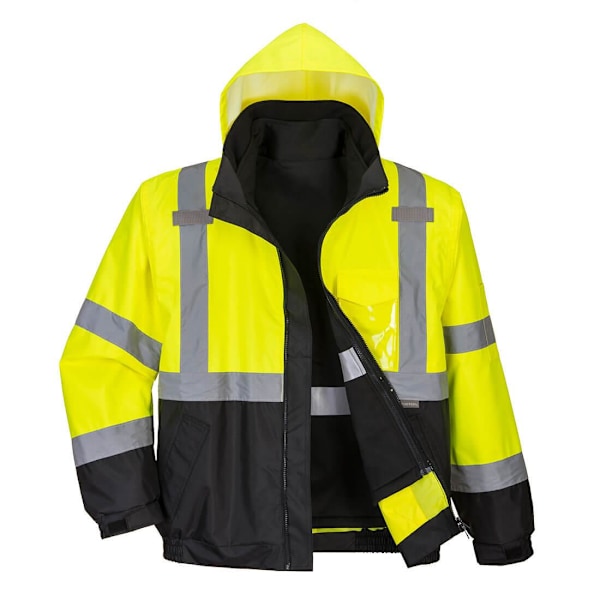 Portwest Herr Premium 3 i 1 Hög Synlighet Bomberjacka 4XL Gul/ Yellow/Black 4XL