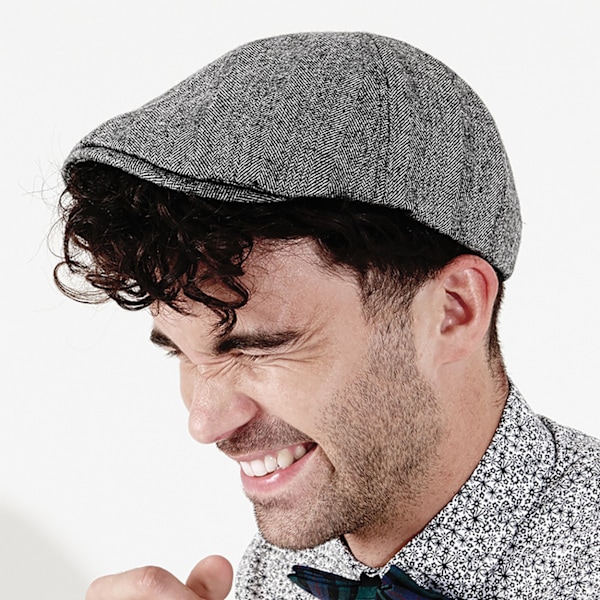Beechfield Unisex Ivy Flat Cap / Huvudbonad One Size Grå Grey One Size
