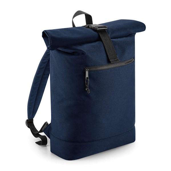Bagbase Rullad Topp Ryggsäck i Återvunnet Material One Size Marinblå Navy One Size