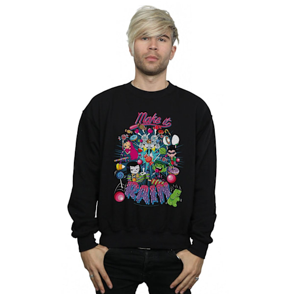 DC Comics Herr Teen Titans Go Make It Rain Sweatshirt 3XL Svart Black 3XL