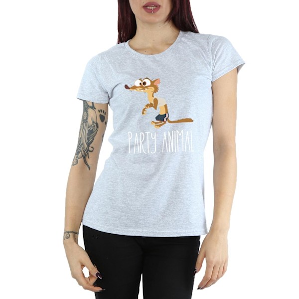 Disney Womens/Ladies Zootropolis Party Animal Bomull T-shirt XS Heather Grey XS