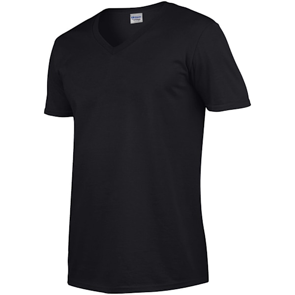 Gildan Soft Style V-halsad kortärmad T-shirt M Svart Black M