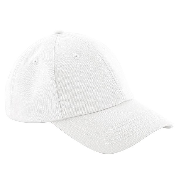 Beechfield Unisex Authentic 6 Panel Baseball Cap (2-pack) På Solid White One Size