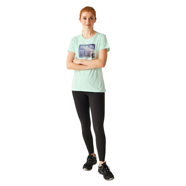 Regatta Fingal VIII Surf Print T-shirt för kvinnor/damer, Storlek 24 UK, Blekt Aqua Bleached Aqua 24 UK