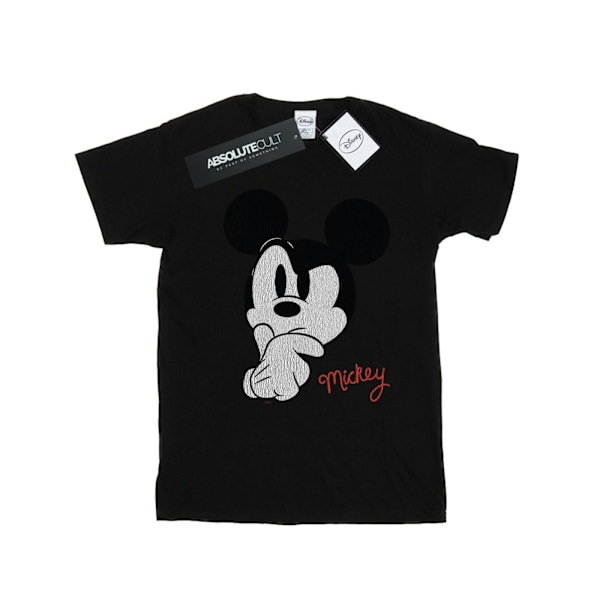 Disney Boys Mickey Mouse Distressed Ponder T-Shirt 7-8 år Bl Black 7-8 Years