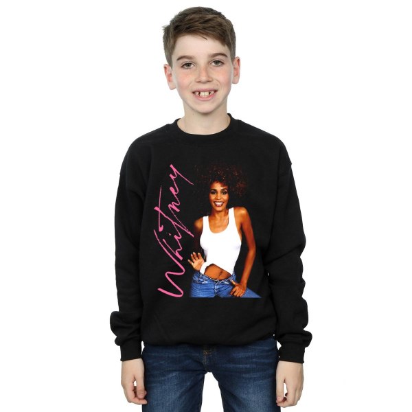Whitney Houston Boys Whitney Smile Sweatshirt 7-8 år Svart Black 7-8 Years