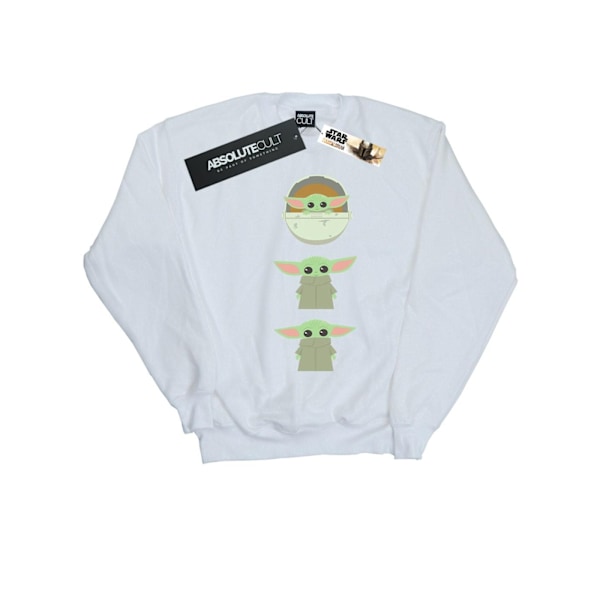 Star Wars Pojkar The Mandalorian The Child Posing Sweatshirt 5-6 White 5-6 Years