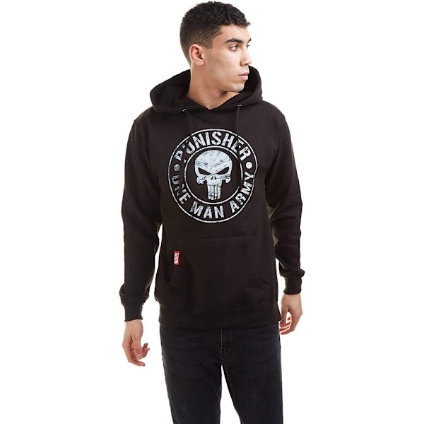 The Punisher Mens One Man Army Hoodie M Svart/Vit Black/White M