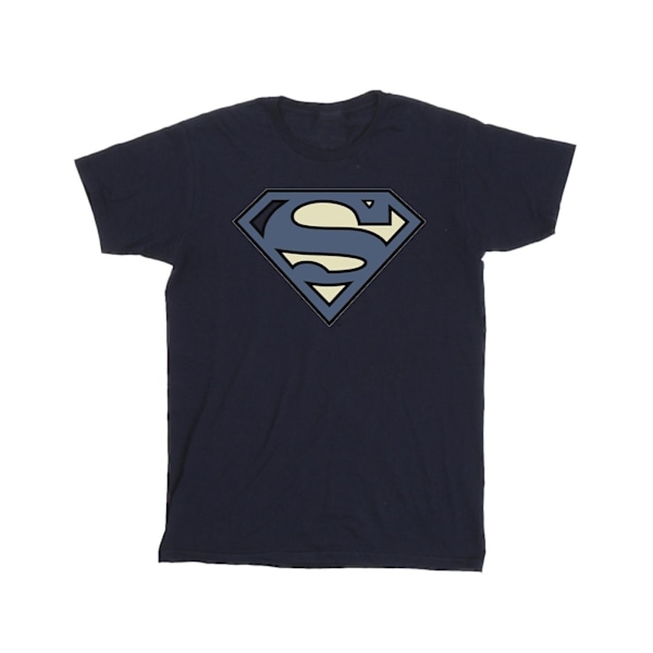 DC Comics Superman Indigo Blue Logo T-shirt 4XL Marinblå Navy Blue 4XL