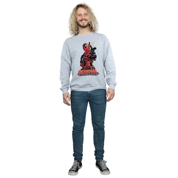 Deadpool Herr Hey You Bomullströja L Sports Grey Sports Grey L