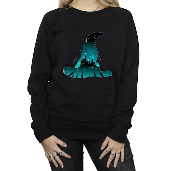 Harry Potter Dam/Kvinnor Hogwarts Silhouette Sweatshirt M Svart Black M