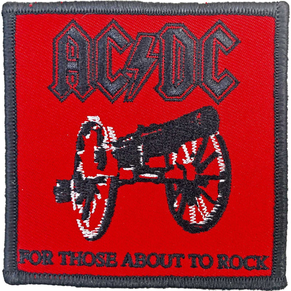 AC/DC för de som ska rocka Standard Iron On Patch One Size R Red/Black/White One Size