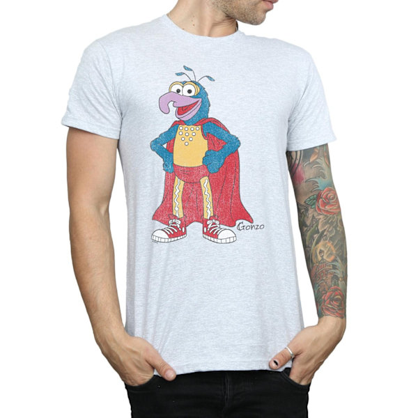 The Muppets Mens Classic Gonzo Heather T-Shirt S Heather Grey Heather Grey S