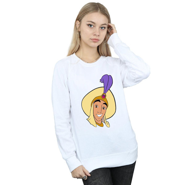 Disney Dam/Kvinnor Aladdin Prince Ali Ansikte Sweatshirt S Vit White S