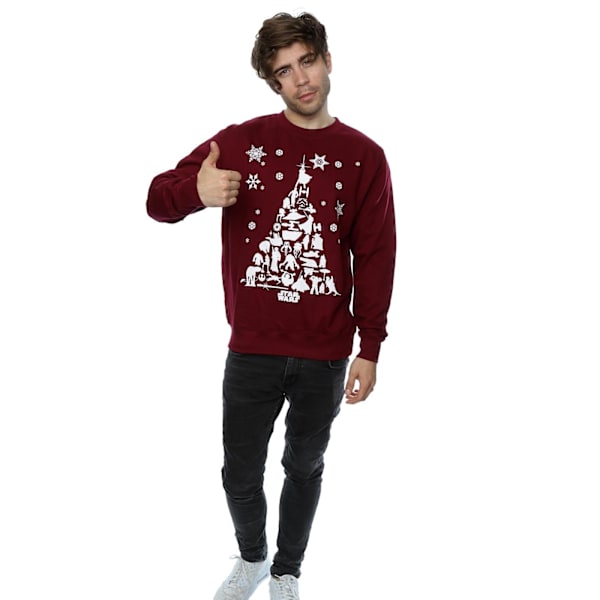 Star Wars Julgranströja för Män L Burgundy Burgundy L