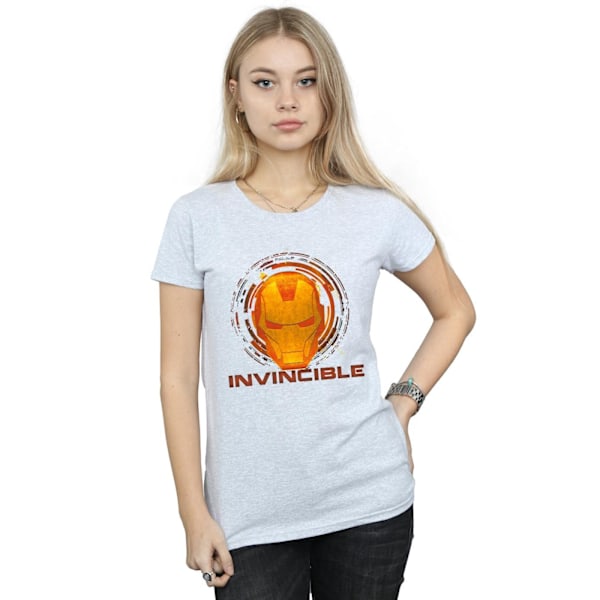 Marvel Dam/Kvinnor Iron Man Invincible Bomull T-Shirt S Sport Sports Grey S