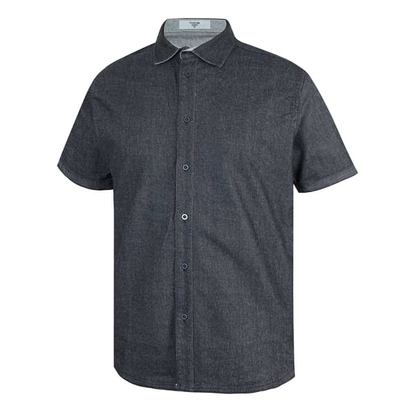 Firetrap Herr Denim Regular Kortärmad Skjorta L Grå Grey L