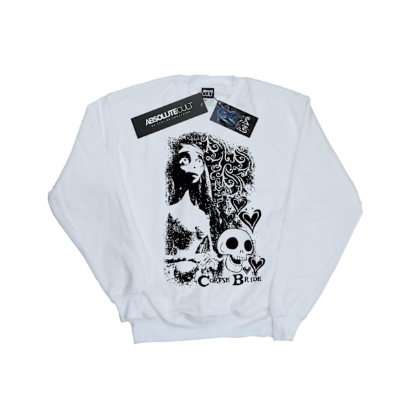 Corpse Bride Herr Skull Logo Sweatshirt XL Vit White XL