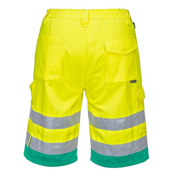 Portwest Herr Polycotton Hi-Vis Lätta Shorts 3XL R Gul Yellow/Teal 3XL R