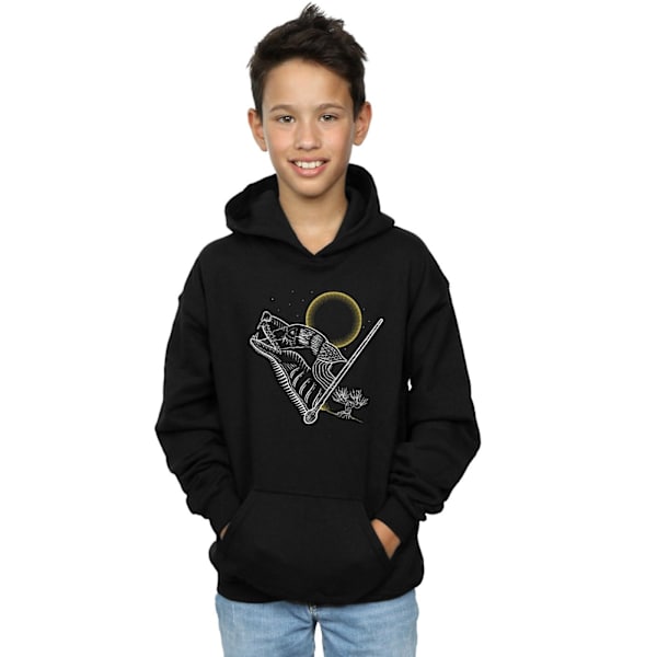 Harry Potter Pojkar Vargulv Linje Konst Hoodie 12-13 År Svart Black 12-13 Years