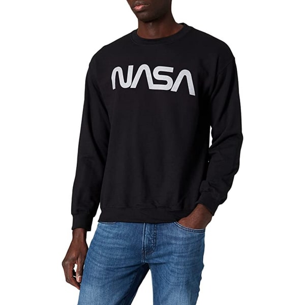 NASA Herr modern logotyp bomullströja S Svart Black S