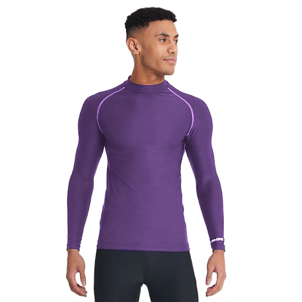 Rhino Termisk Underkläder Långärmad Baslager Väst Topp L/ Purple L/XL