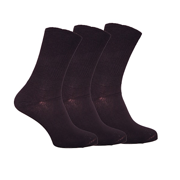 Simply Essentials Mens Plain Extra Wide Diabetic Socks (Pack Of Black 6-11 UK