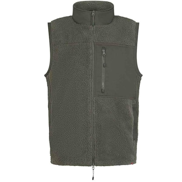 Front Row Unisex Vuxen Sherpa Återvunnen Väst S Mörk Oliv Dark Olive S