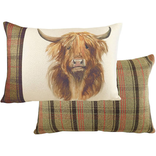 Evans Lichfield Hunter Highland Cow Kuddeöverdrag 43cm x 43cm M Multicoloured 43cm x 43cm