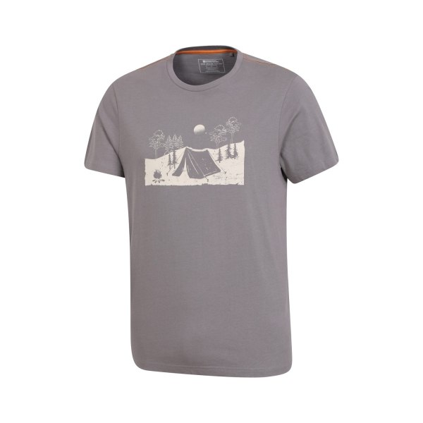 Mountain Warehouse Camping Sketch ekologisk T-shirt XS grå Grey XS
