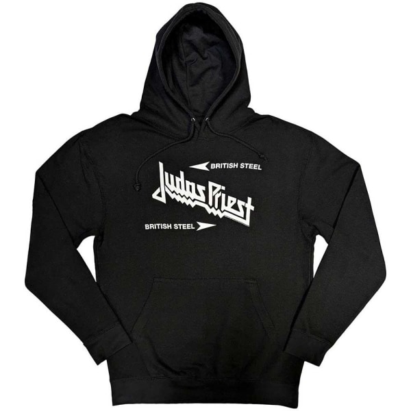 Judas Priest Unisex luvtröja med logga i brittisk stål för vuxna XXL Svart Black XXL