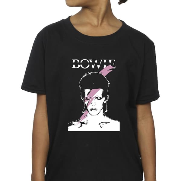 David Bowie Flicktröja Rosa Flash Bomull 9-11 År Svart Black 9-11 Years