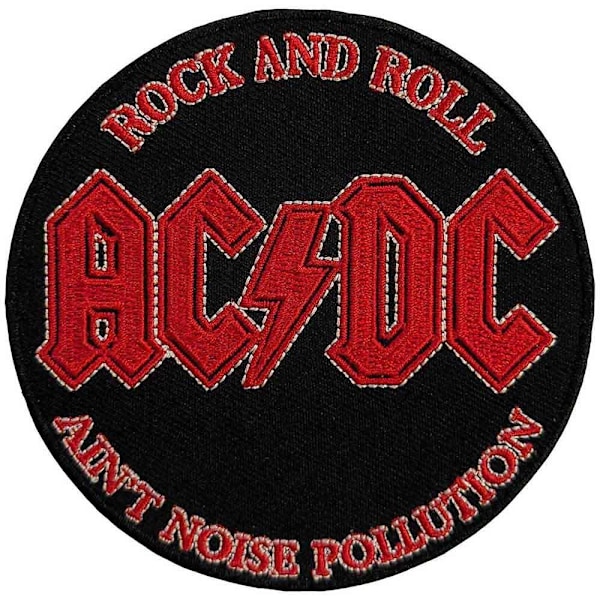 AC/DC Noise Pollution Vävd Stryk-På-Lapp En Storlek Svart/Röd Black/Red One Size