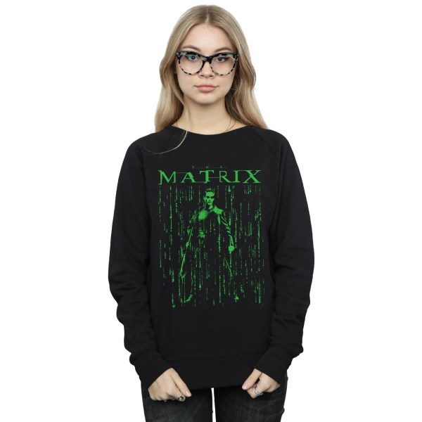 The Matrix Dam/Kvinnor Neo Neon Sweatshirt M Svart Black M